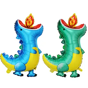 Giant Foil Fire-breathing Dinosaur Balloon Jurassic World Birthday Party Supplies Jungle Style Large Balloon for Party