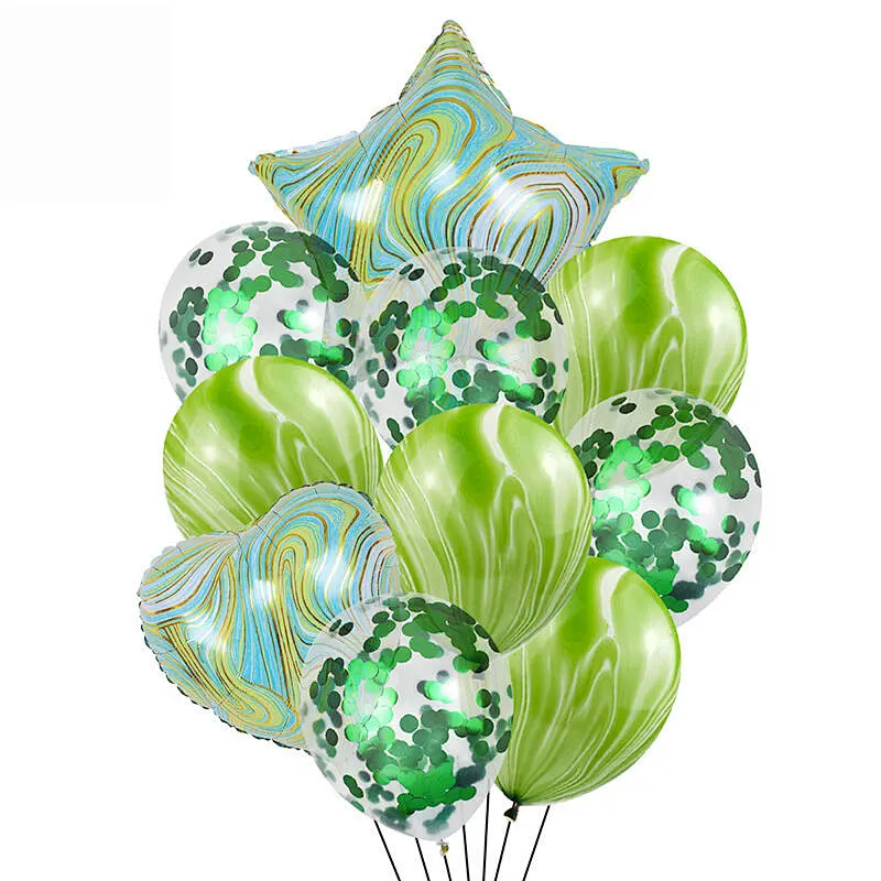 18 Inch Agate Confetti Birthday Balloon Set Agate Aluminum Balloon Set For Wedding Ceremony Party Decoration