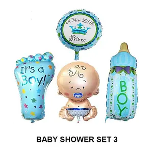 1st Blue/Pink Baby Girl Boy Shower Birthday Party Decoration Set Oh Baby Foil Balloon Kits