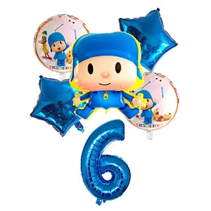 Cartoon Character Pocoyo Foil Balloon Set For Kids Boy Toys Birthday Party Decoration Party Supplies