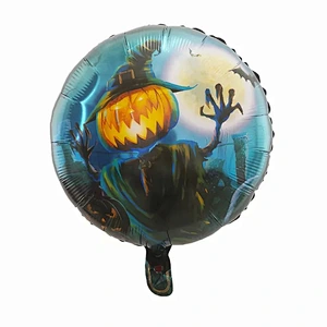 18 Inch Halloween Foil Balloon Witch Skeleton Pumpkin Head Aluminum Foil Balloon Happy Halloween Party Decoration