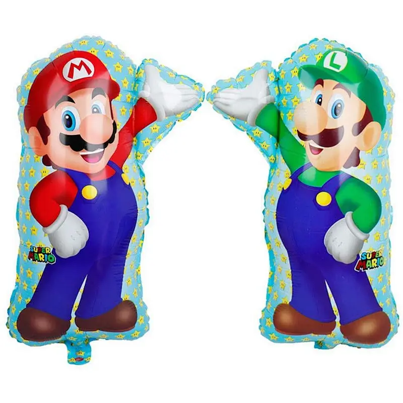 Super Mario Bros Balloons Mario Party Supplies for Kids Birthday Party Decorations, Set of 9 Pc