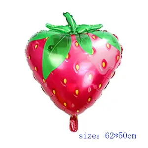 Fruit foil balloon Strawberry cactus Theme Birthday Party shape fruit ballon Avocado Tropical Hawaii decorations
