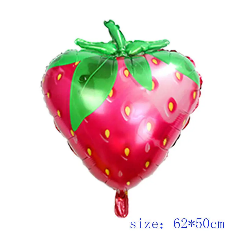 Fruit foil balloon Strawberry cactus Theme Birthday Party shape fruit ballon Avocado Tropical Hawaii decorations