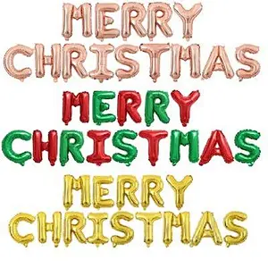 Wholesale Christmas Decoration Balloons 16 Inch Merry Christmas Letter Balloon Set