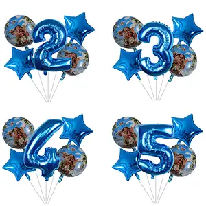 Hot Sale Cartoon Character Moana Maui Foil Globos Helium Balloons Set For Marine Theme Party Kids Birthday Party Decoration