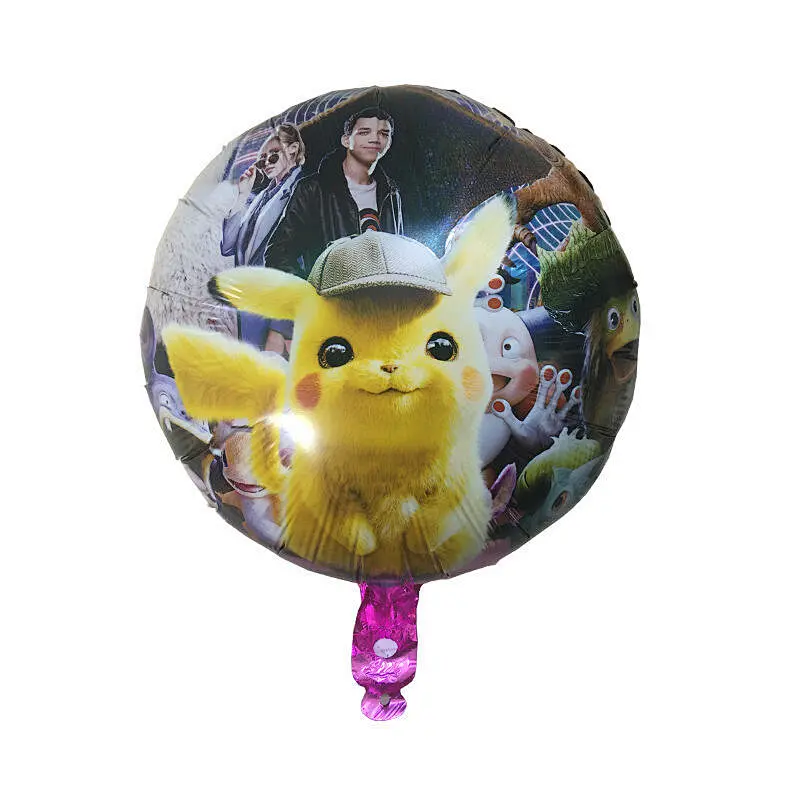 18 inch Cartoon Pika chu Balloon Party Wedding Decoration Globos PokeBalls Foil Helium Poke mon Balloons