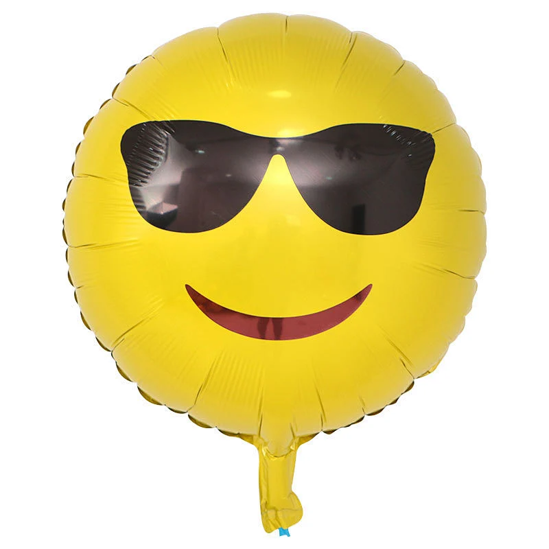 18'' Expression Emoji balloons for birthday party cute cool kiss cry Smiling face grimace Funny helium Balloon
