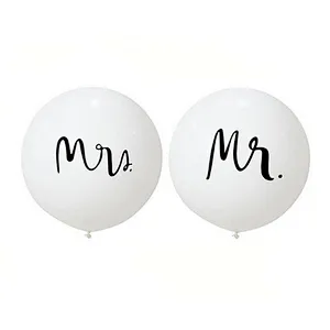 36 Inch Wedding Party White Mr Mrs Decoration Balloon Solid Color Latex Balloons Wholesale