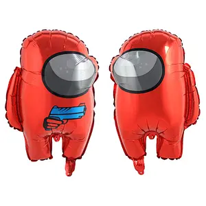 New Design Among Us Game Theme 18 inch round shape Cartoon foil balloon for Kids Adult birthday party decoration supplies