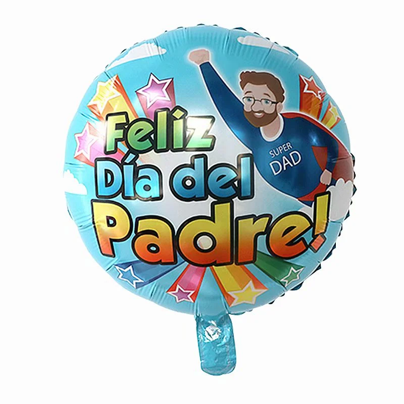 Spanish 18 Inch Super Papa Father's Day Balloon Feliz Dia Papa Foil Balloon For Party Father's Day Decoration