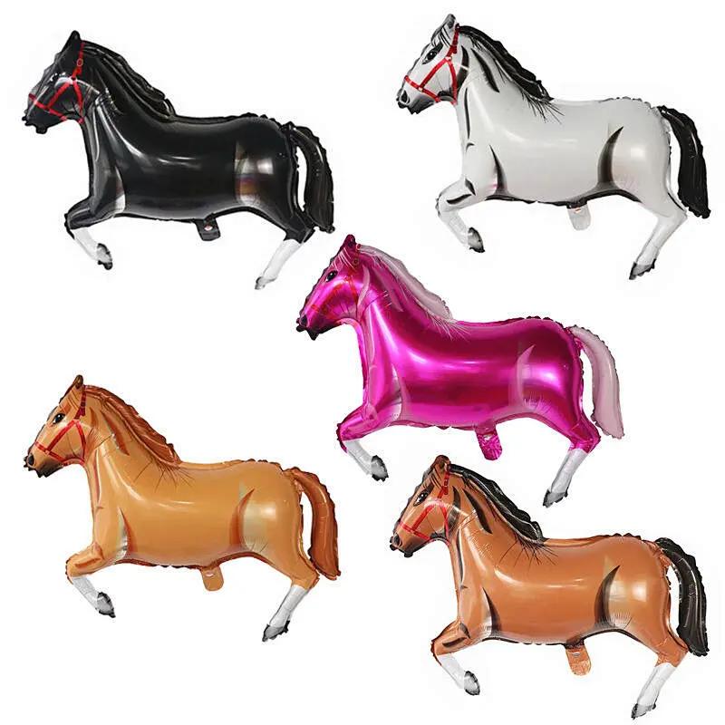Wholesale Horse Shaped Foil Balloon Cartoon Animal Foil Balloons Galloping Horse For Children's Birthday Party Decoration Toys