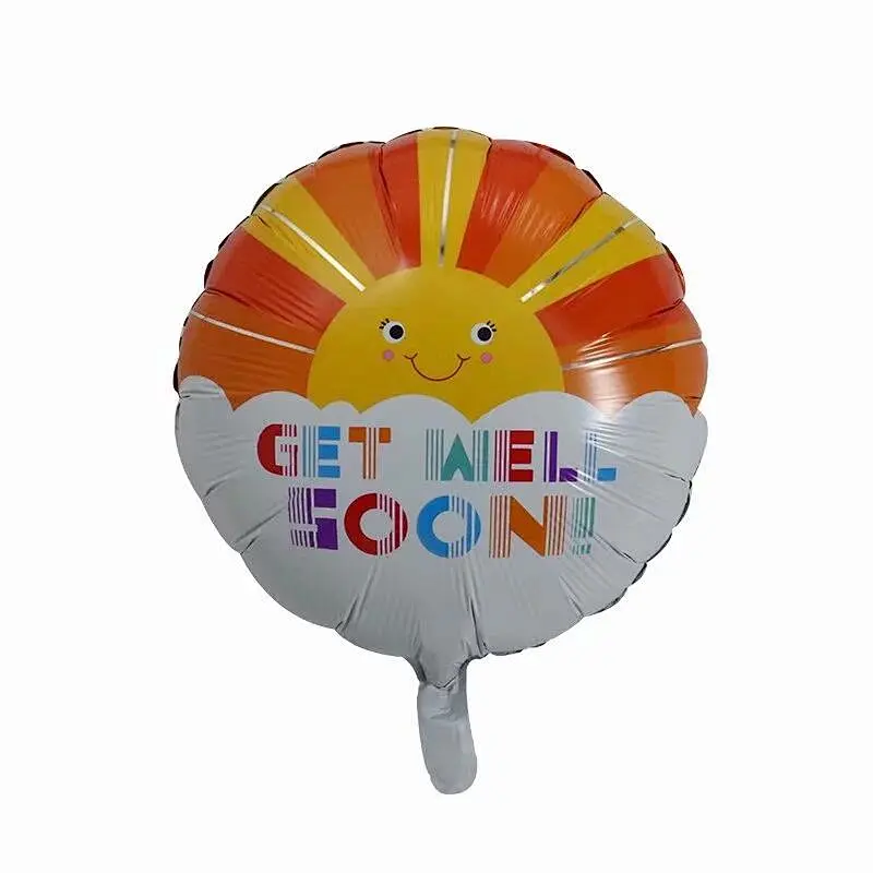 Wholesale 18 Inch Get Well Soon Round Foil Balloons Party Supplies Helium Globos Decorations Balloon