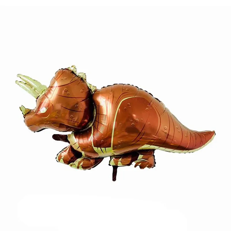 3D Waking Cartoon Dinosaur Shaped Standing Animal aluminum Foil Balloons tyrannosaurus For Children Birthday Toys party supplies