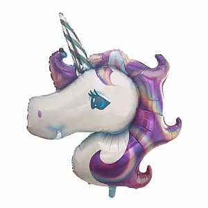 Amazon Hot Sale Foil Balloons Happy Birthday Party Decorations Unicorn Inflatable Globes
