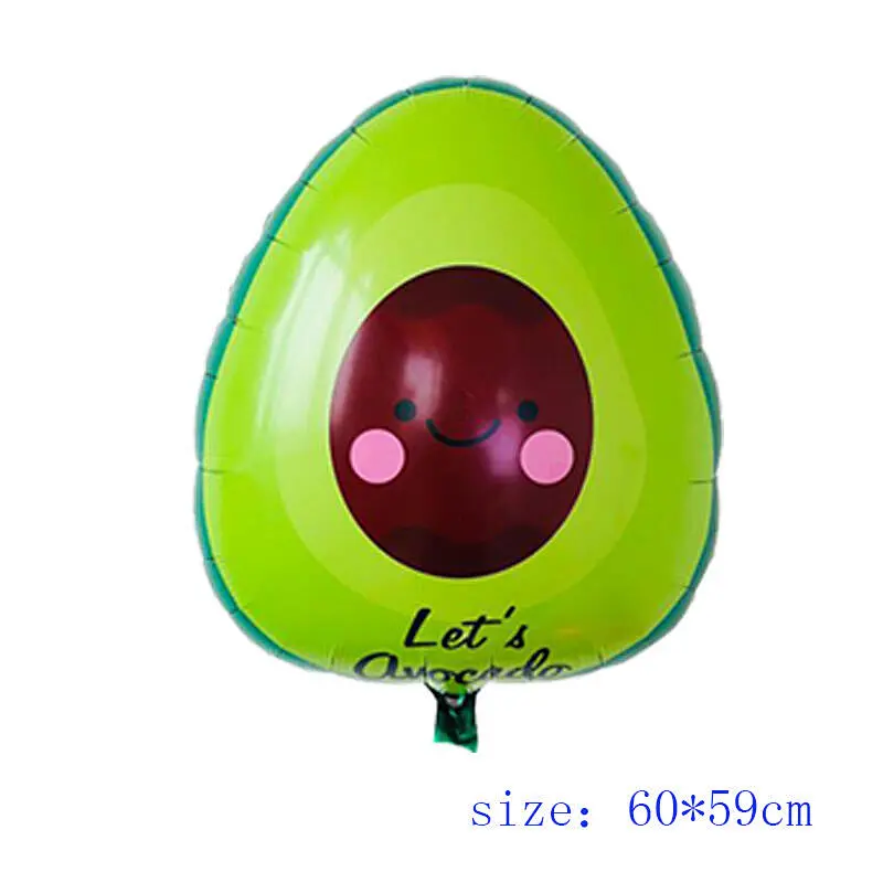 Fruit foil balloon Strawberry cactus Theme Birthday Party shape fruit ballon Avocado Tropical Hawaii decorations