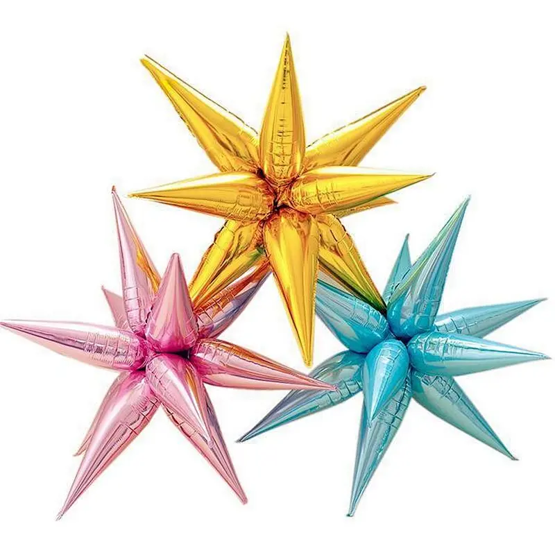 Cheap DIY Gold Star Balloon For Wedding Ons Birthday Party Globos Air Ballons Water Drop Foil Balloons 4D Explosion Balloon