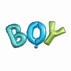 Wholesale Letter BOY GIRL foil Balloons Birthday Party Baby Shower Decoration Gender Balloon