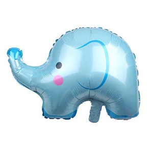 Hot Selling Pink Blue Cartoon Animal Elephant Shape Balloons Foil Balloons For Party Decoration Kids Toy