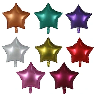 18inch Chrome Metallic Heart Star Round Helium Foil Balloons Birthday Party Wedding baby shower Decorations