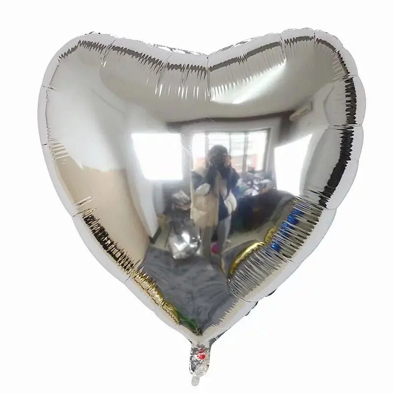Party Decoration Aluminum Foil Balloon 30 Inch Solid Color Heart Shape Balloon Wholesale