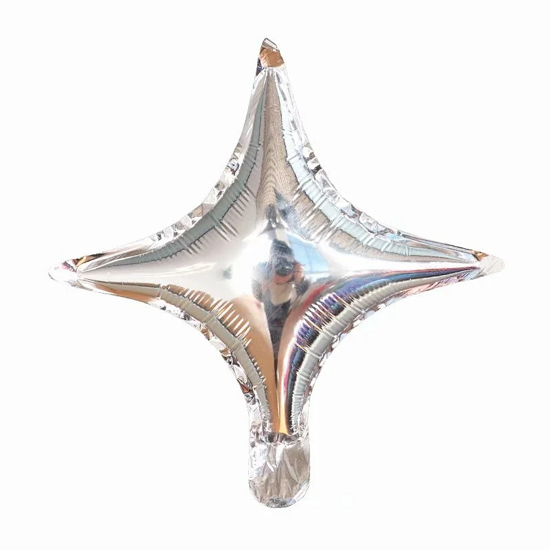 Solid Color Party Decoration Balloon 10 Inch Four Point Star Foil Balloon Wholesale