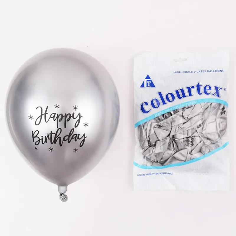 12 inch happy birthday metallic balloons custom printed latex balloon birthday party decoration latex balloons metallic