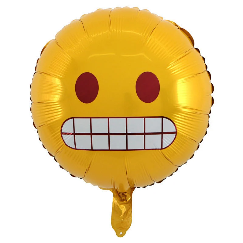 18'' Expression Emoji balloons for birthday party cute cool kiss cry Smiling face grimace Funny helium Balloon