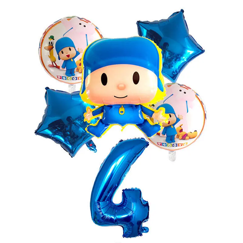 Cartoon Character Pocoyo Foil Balloon Set For Kids Boy Toys Birthday Party Decoration Party Supplies