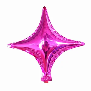 Solid Color Party Decoration Balloon 10 Inch Four Point Star Foil Balloon Wholesale