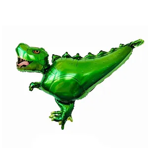 3D Waking Cartoon Dinosaur Shaped Standing Animal aluminum Foil Balloons tyrannosaurus For Children Birthday Toys party supplies
