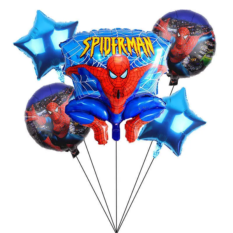 Hot Selling Cartoon Super Hero Balloon Set 5Pcs Party Decoration Supplies Super Hero Dream Balloon Five Piece Set Balloon