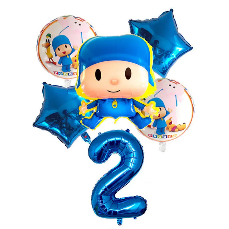 Cartoon Character Pocoyo Foil Balloon Set For Kids Boy Toys Birthday Party Decoration Party Supplies