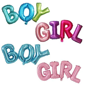 Wholesale Letter BOY GIRL foil Balloons Birthday Party Baby Shower Decoration Gender Balloon