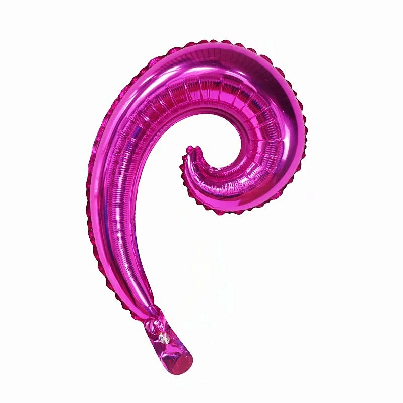 18 Inch Party Decorations Aluminum Foil Balloon Wave Spiral Shaped Balloon