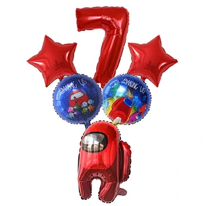 Hot Selling Among Us Game Theme Foil Balloon Set 30 Inch Number Balloon 0-9 For Birthday Party Decoration Kids Toy Globos