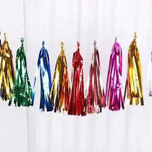 Hot Sale Birthday Party Decoration Balloon Accessories Foil Tassels for Party Decorations