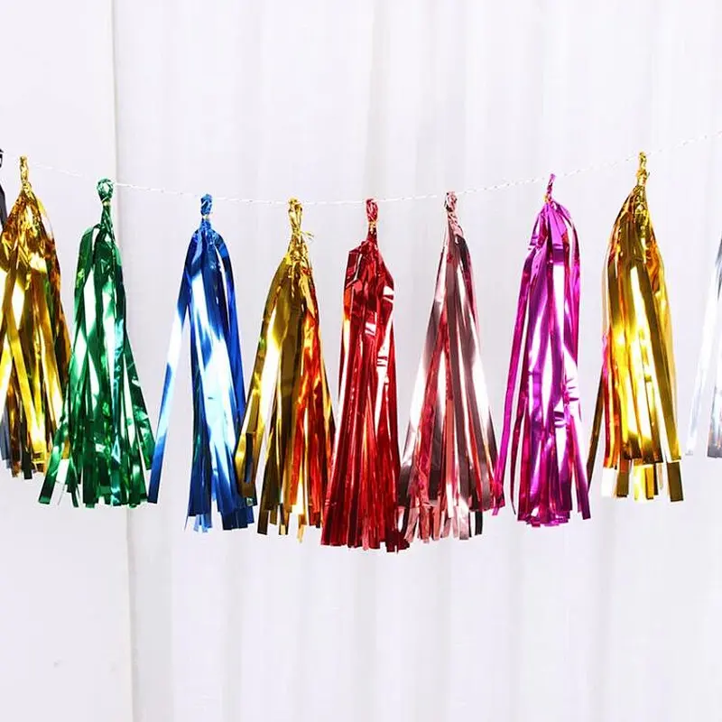 Hot Sale Birthday Party Decoration Balloon Accessories Foil Tassels for Party Decorations