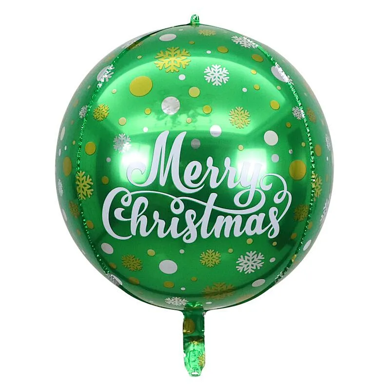 22 inch 4D helium aluminum foil balloon Merry Christmas globos decoration