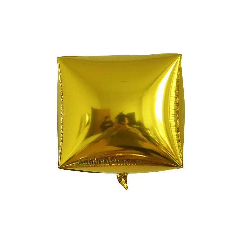 Wholesale 24 inch 4D Cube Diamond Shaped Foil Balloons Helium Balloon Wedding Decoration For Birthday Party Supplies