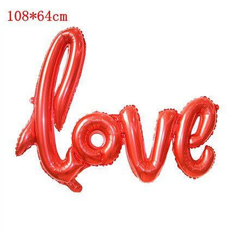 Wedding Party Supplies Red Love Foil Balloon Red And White Heart Latex Balloon Valentines's Day Decorations