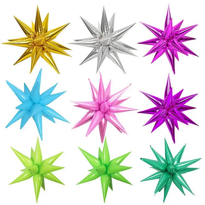 Cheap DIY Gold Star Balloon For Wedding Ons Birthday Party Globos Air Ballons Water Drop Foil Balloons 4D Explosion Balloon