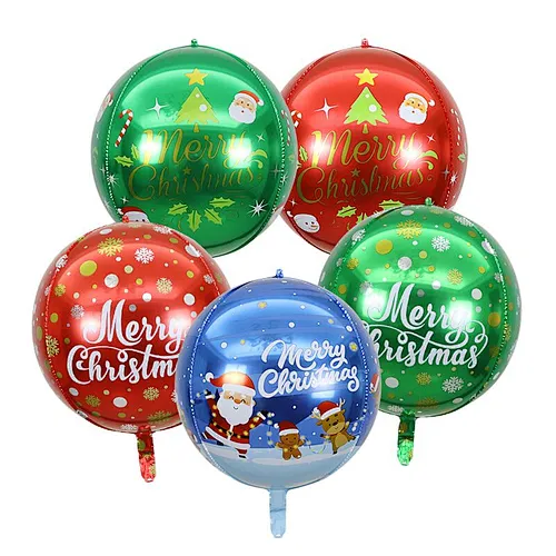 22 inch 4D Santa Claus Snowman Aluminum Foil Balloon Cartoon Globos Child Christmas Decoration Balloon