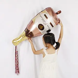 Lagrge wine Whiskey Bottle foil Balloon 30 years old Happy Birthday Party Decor Aged To Perfection holiday Theme supplies