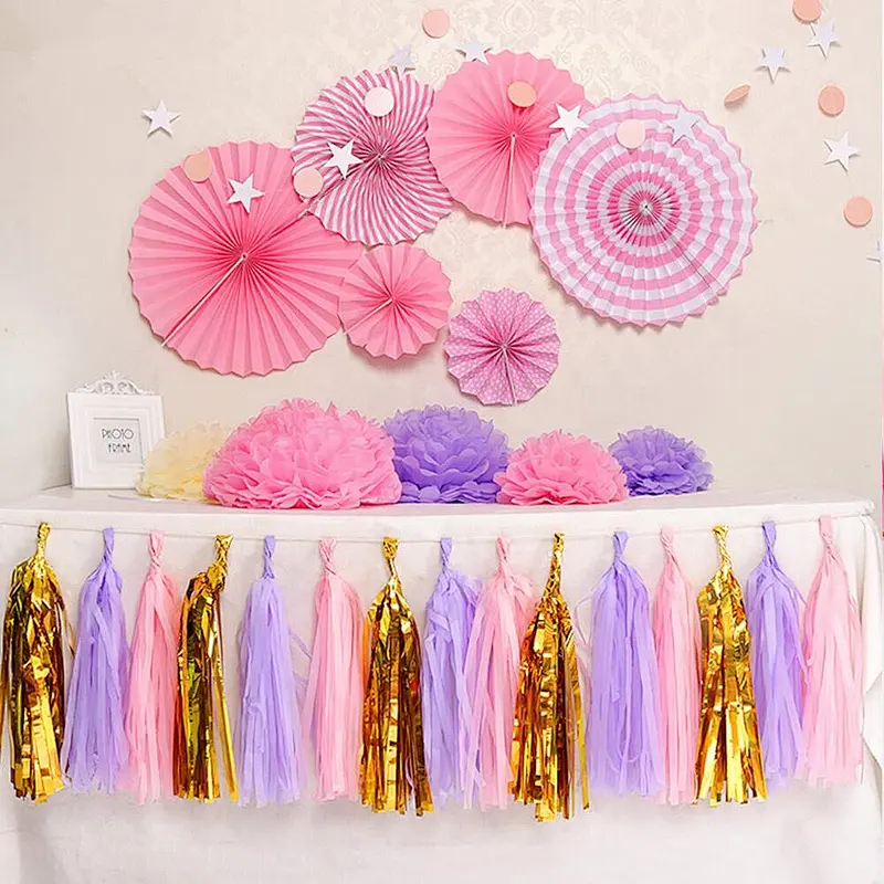 Balloons Glitter Paper Tassel For Party Decoration Supplies Balloon Accessories