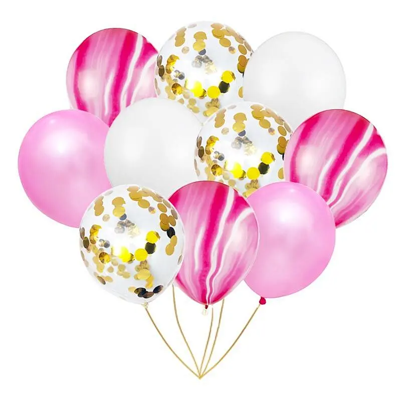 10pcs 12 inch Colorful Marble Confetti Latex Balloons Wedding Birthday Party Decoration Globos