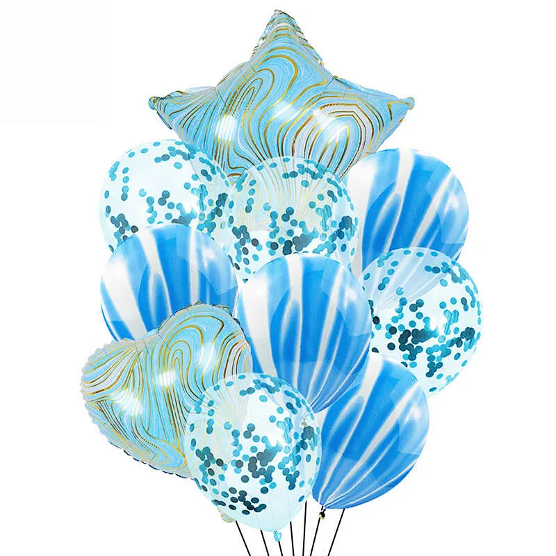 18 Inch Agate Confetti Birthday Balloon Set Agate Aluminum Balloon Set For Wedding Ceremony Party Decoration