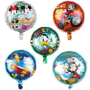 Mickey Minnie Donald Duck Round Foil Balloon Helium Balloon Birthday Party Decoration Kids Toys Balloons