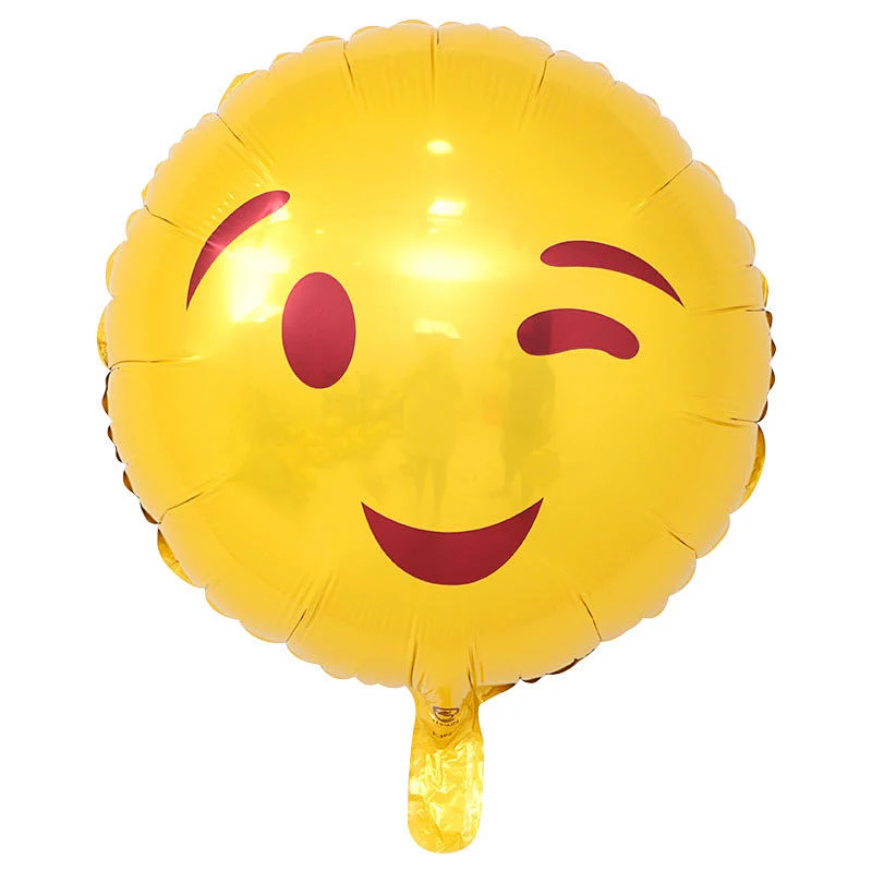 18'' Expression Emoji balloons for birthday party cute cool kiss cry Smiling face grimace Funny helium Balloon
