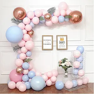 Amazon Hot Selling Balloon Set Macaron Pink Green Latex Balloons